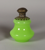 View 1: Green Opaline Perfume Bottle