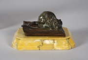 View 3: Bronze Figure of a Mouse Eating a Book