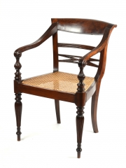 View 3: Four British Colonial Hardwood Open Armchairs