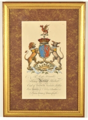 View 3: Set of Four Hand Colored Armorial Engravings, c. 1764