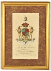 View 4: Set of Four Hand Colored Armorial Engravings, c. 1764