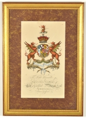 View 5: Set of Four Hand Colored Armorial Engravings, c. 1764