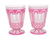 View 1: Pair of Bohemian Glass Overlay Marriage Goblets, 1848