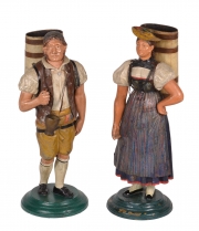 View 1: Pair of Tole Figures, c. 1830-40