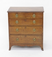 View 2: George III Fiddleback Mahogany Small Chest of Drawers, c. 1790