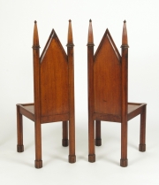 View 4: Pair of George III Oak Gothic Hall Chairs, c. 1800