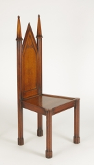 View 8: Pair of George III Oak Gothic Hall Chairs, c. 1800