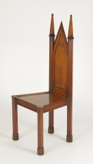 View 9: Pair of George III Oak Gothic Hall Chairs, c. 1800
