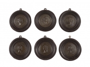 View 1: Set of Six Grand Tour Spelter Medallions, Mid 19th c.