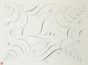 View 1: "Calligraphic Drawing, Love"