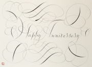 View 1: "Calligraphic Drawing, Happy Anniversary"