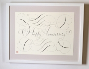 View 5: "Calligraphic Drawing, Happy Anniversary"