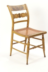 View 8: Set of Four New York Yellow Fancy Chairs with Benjamin Franklin, c. 1820