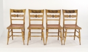 View 11: Set of Four New York Yellow Fancy Chairs with Benjamin Franklin, c. 1820