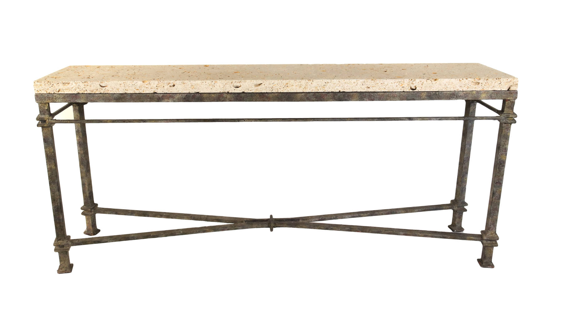 Modernist Iron Console Table, 20th c.