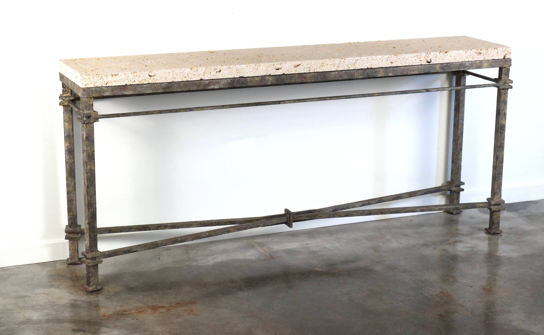 Modernist Iron Console Table, 20th c.