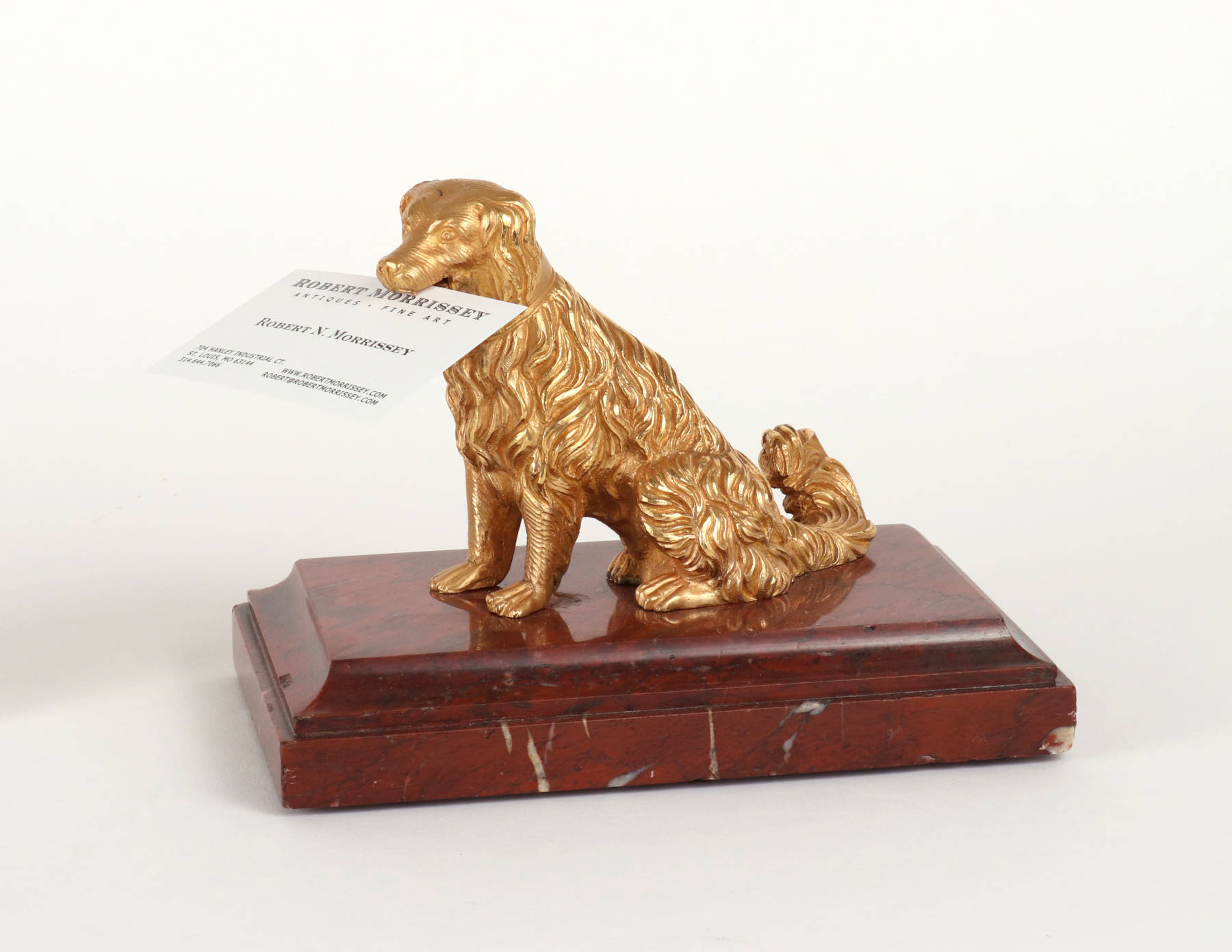 Gilt Bronze Dog Paper Clip, 19th c.