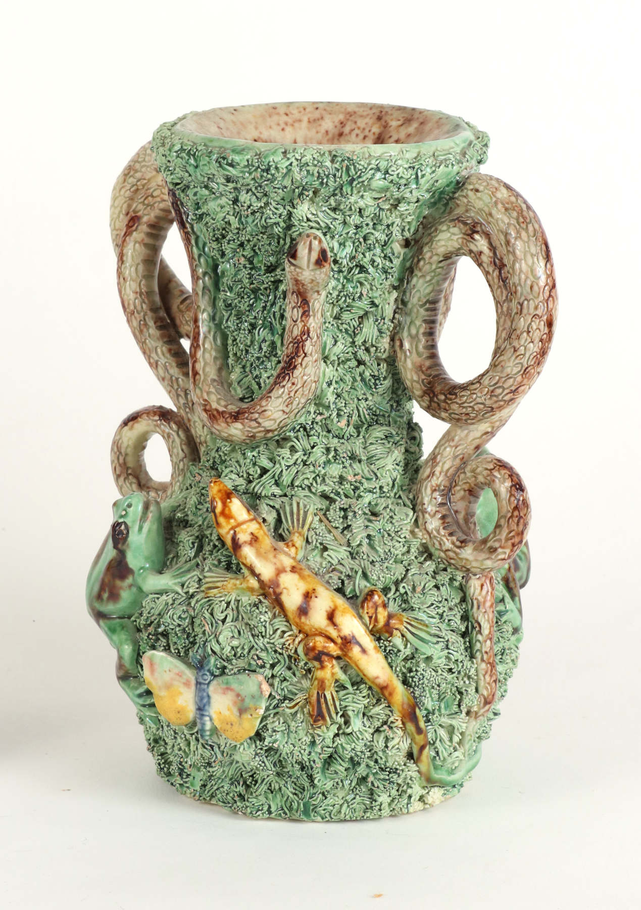 Palissy Ware Vase, c.1880
