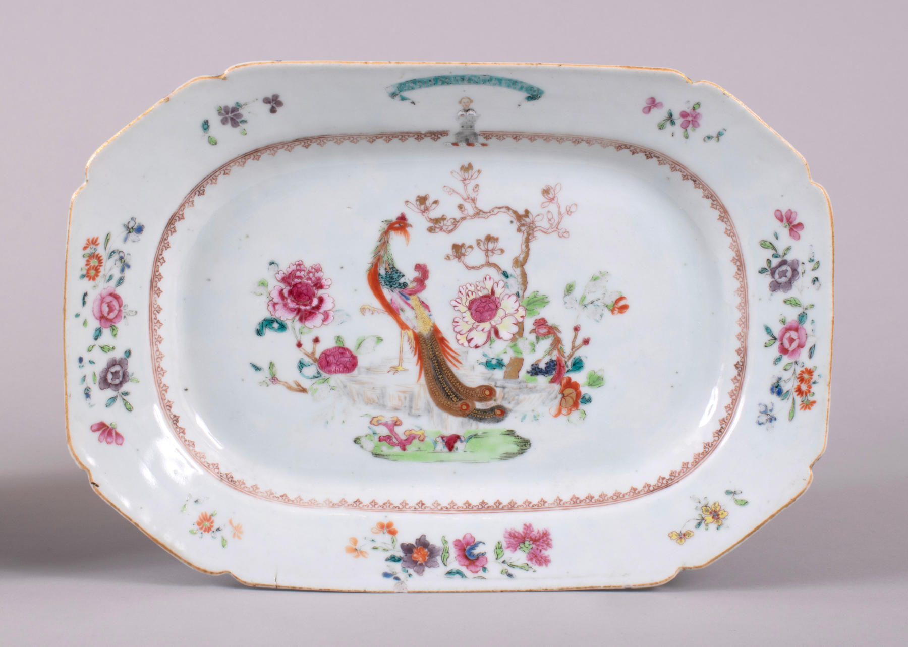 Pair of Chinese Export Porcelain Armorial Platters, c. 1755