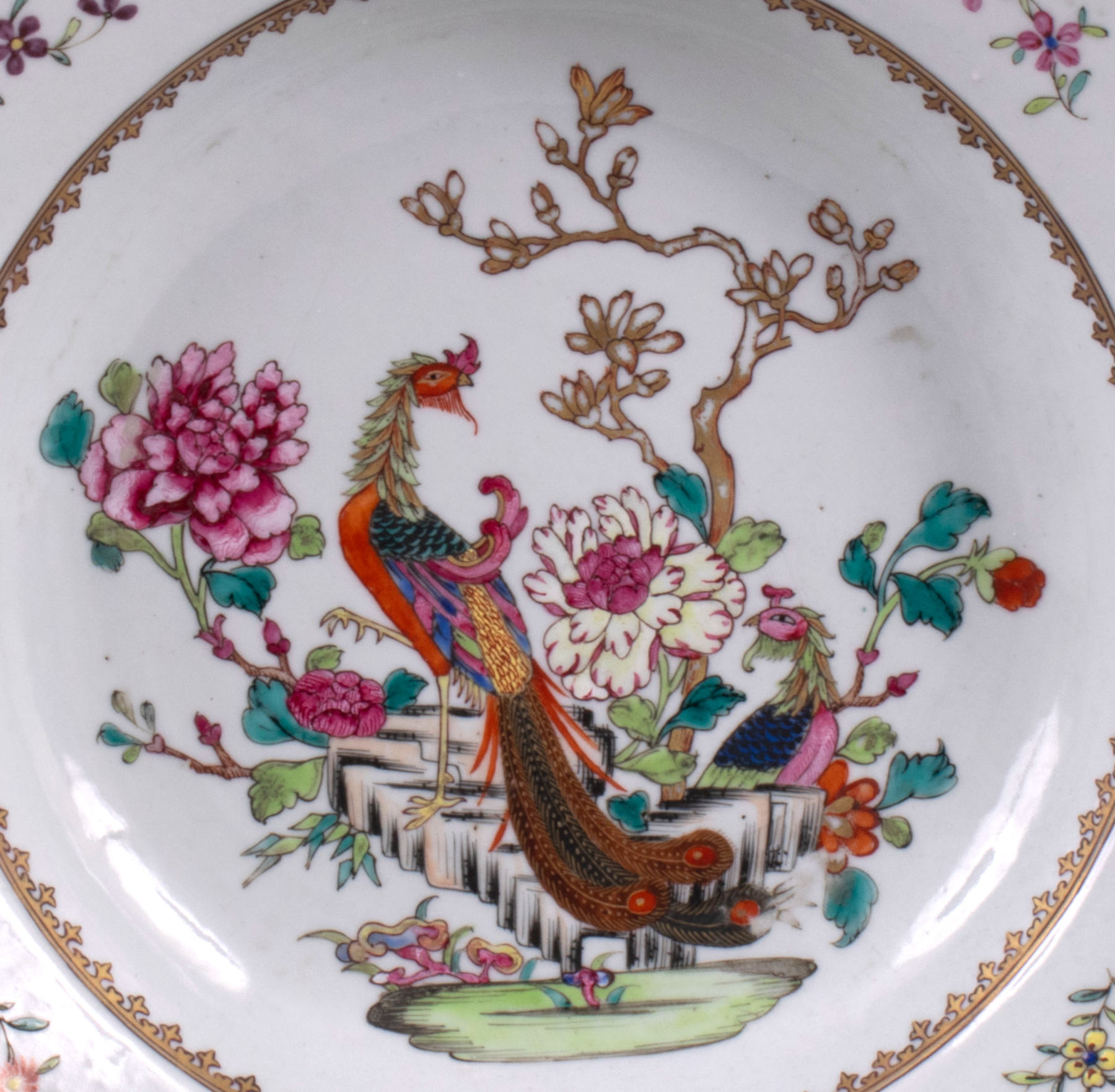 Pair of Chinese Export Porcelain Armorial Shallow Bowls, c. 1755