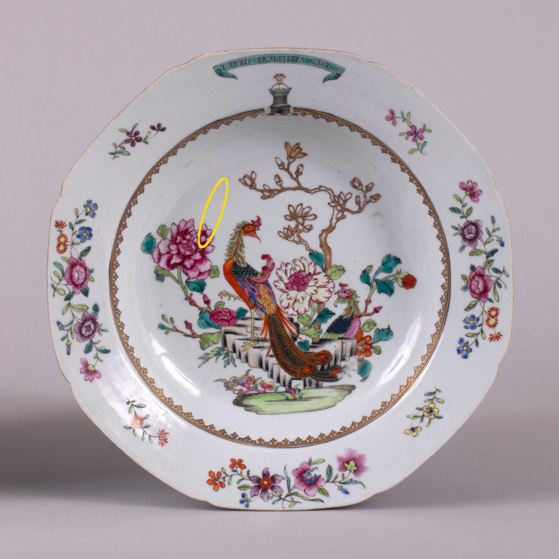 Pair of Chinese Export Porcelain Armorial Shallow Bowls, c. 1755