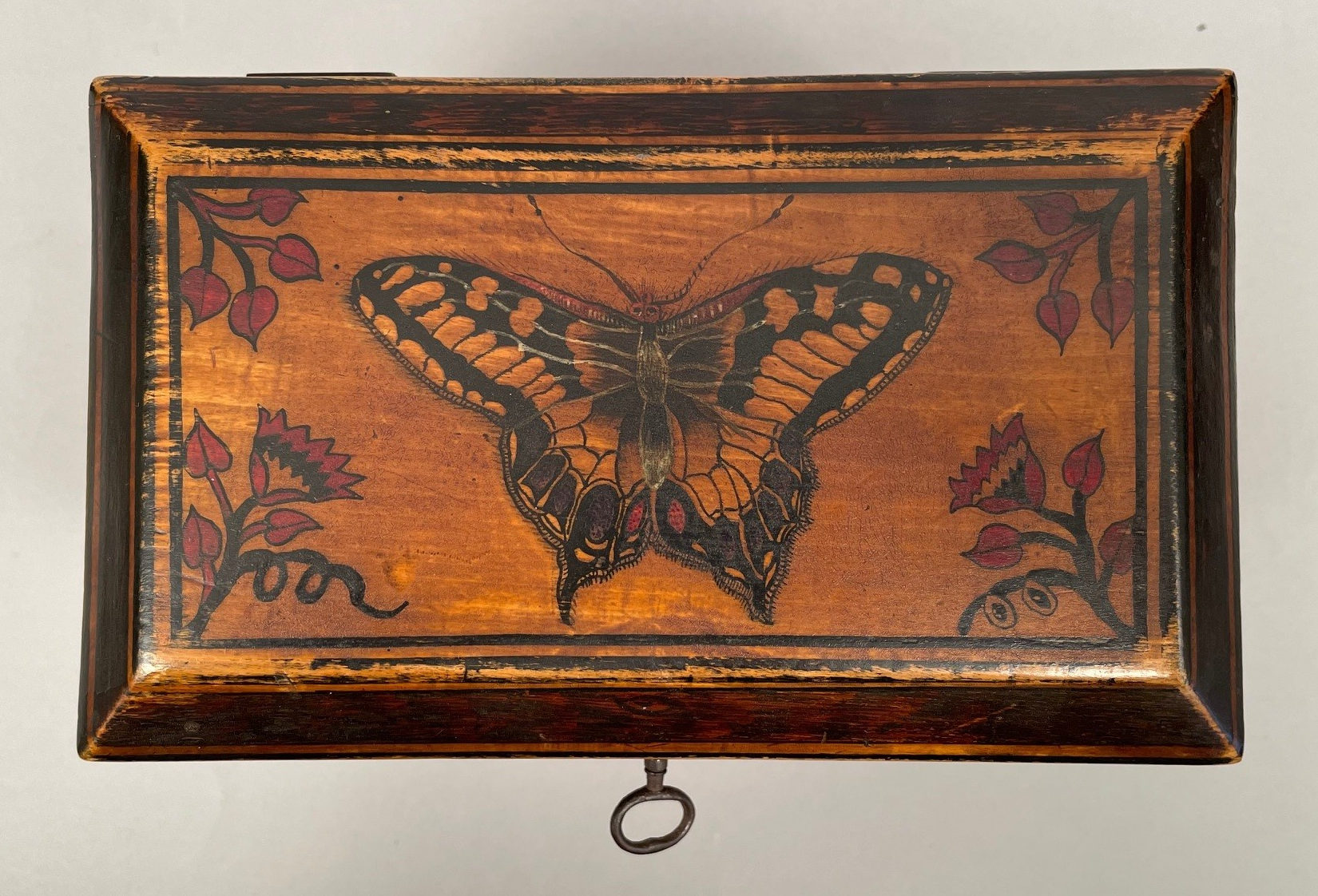 Regency Painted Tea Caddy, c. 1810-20