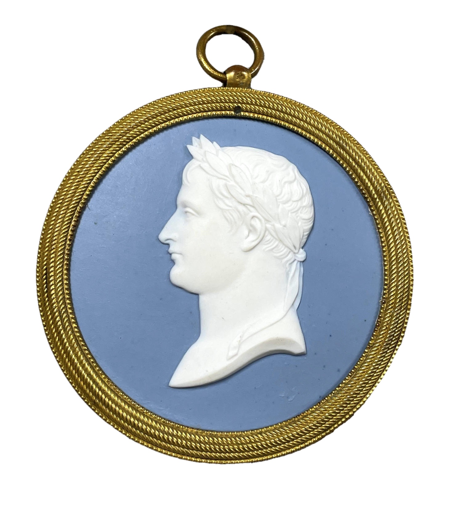 Sevres Blue and White Jasper Medallion of Emperor Napoleon, c. 1810