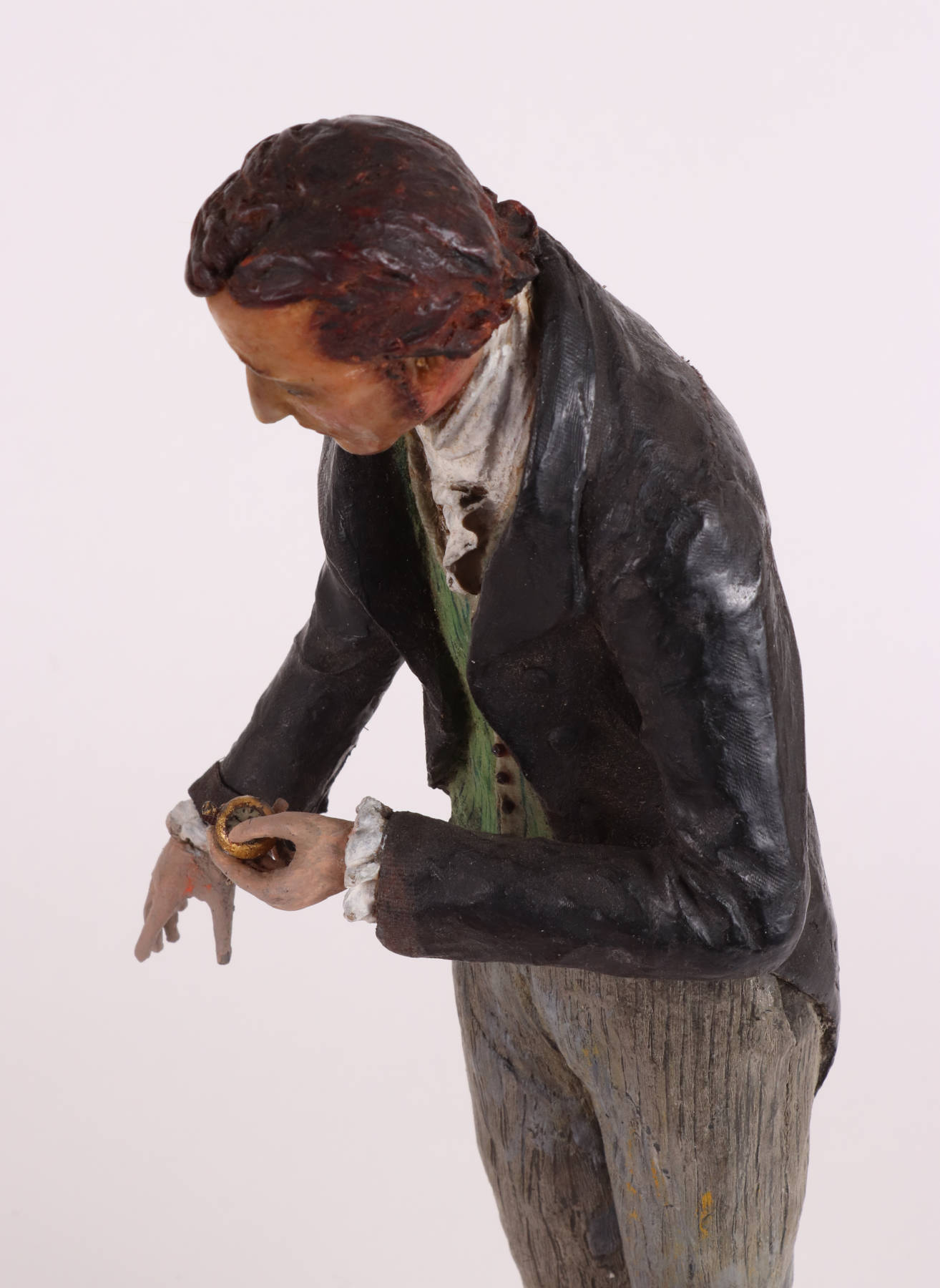 Wax Figure of a Gentleman with a Pocket Watch, c. 1820