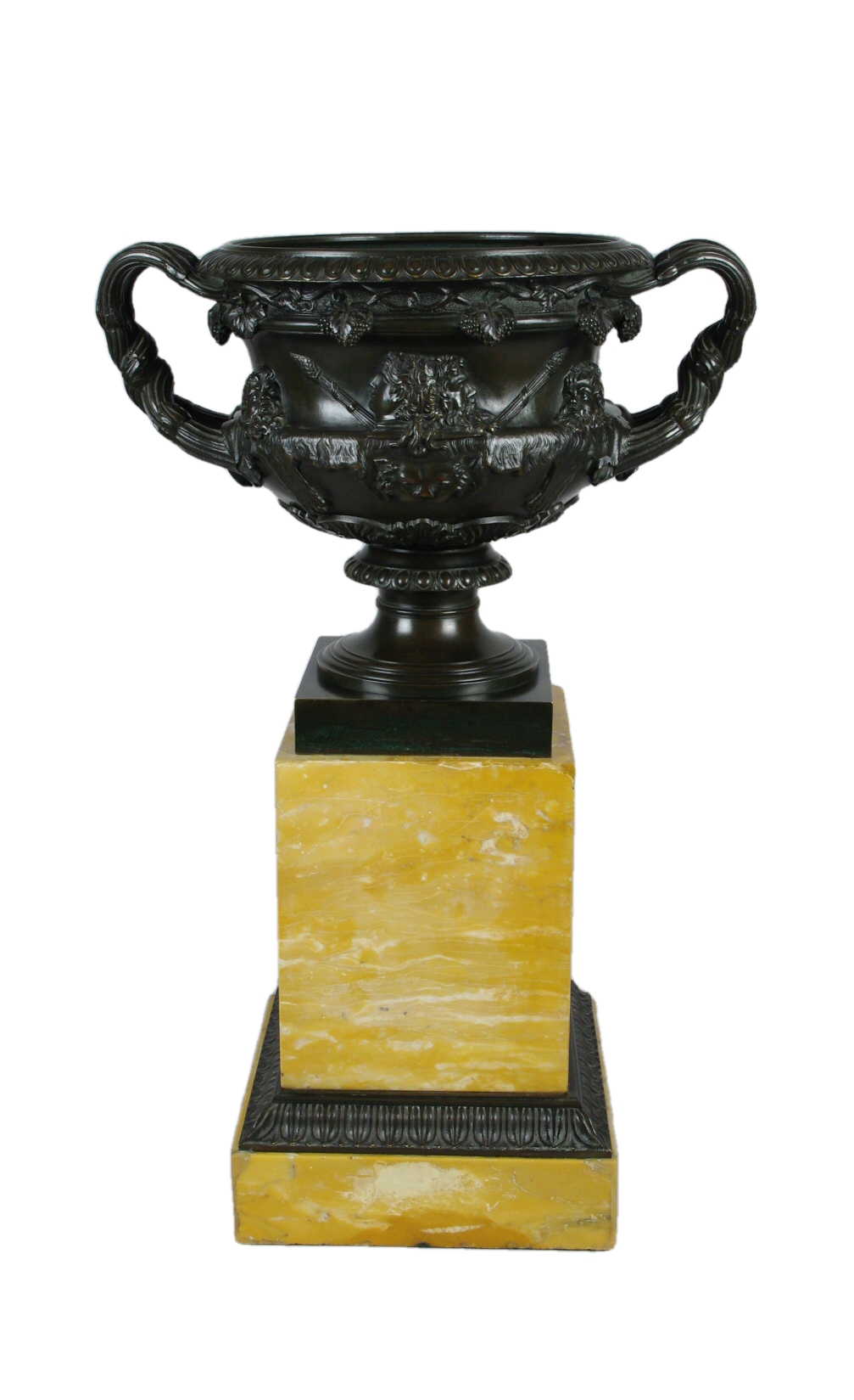 Fine Bronze and Sienna Marble Warwick Vase