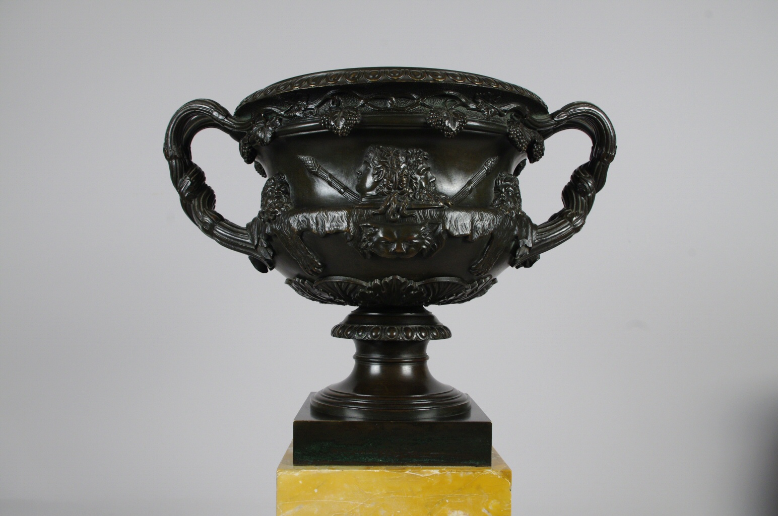 Fine Bronze and Sienna Marble Warwick Vase
