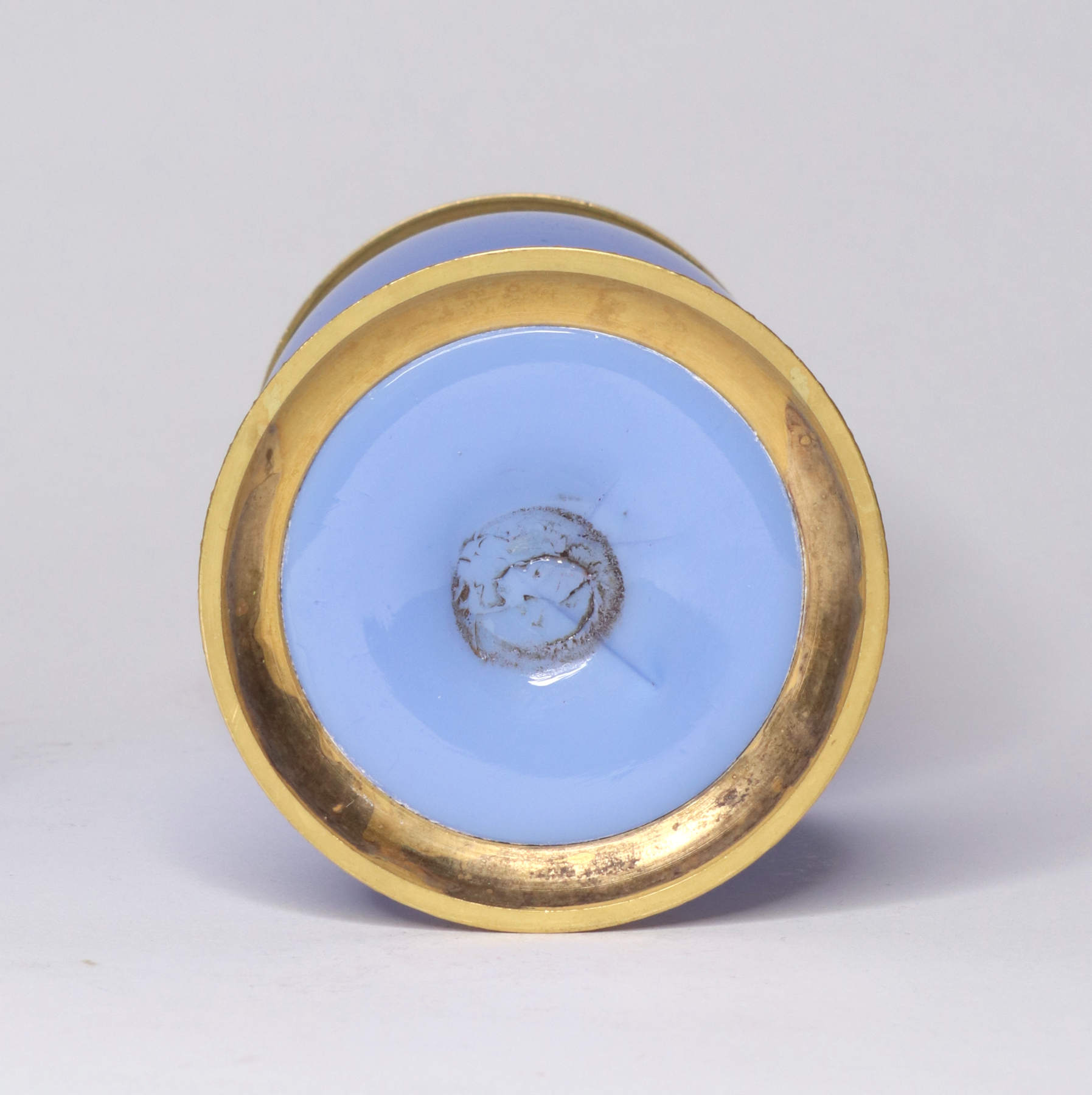 Charles X Blue Opaline Small Vase, c. 1825