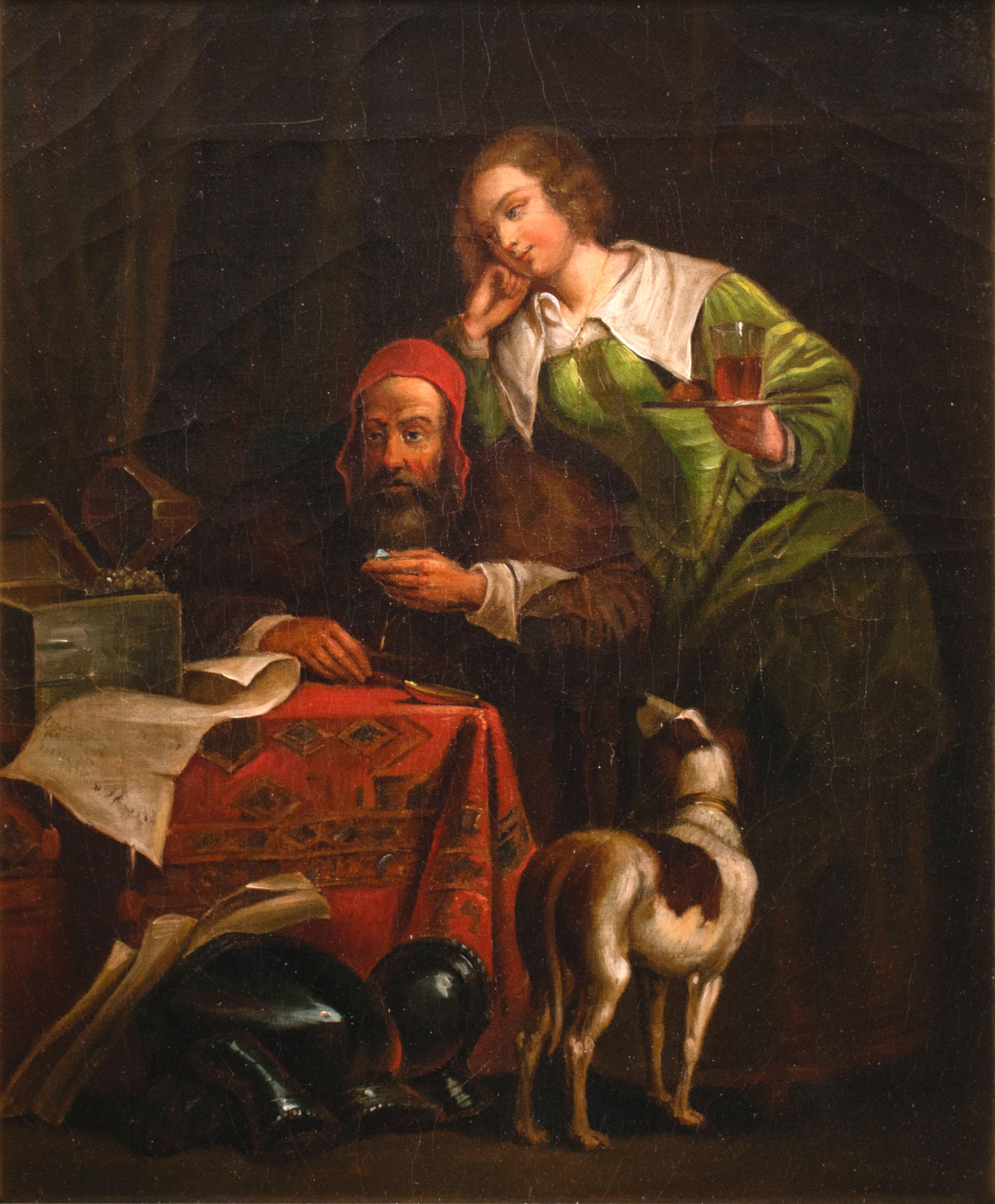 "Der Antiquitatenhandler" (The Antiques Dealer), Oil on Canvas, 19th c.