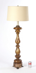View 2: Tall Giltwood Altar Stick Lamp, 18th c.