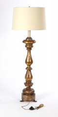 View 3: Tall Giltwood Altar Stick Lamp, 18th c.
