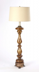 View 8: Tall Giltwood Altar Stick Lamp, 18th c.
