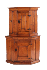 View 1: Small Pine Corner Cabinet, c. 1780-1800.
