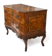 View 4: Italian Rococo Parquetry Chest of Drawers, c. 1760