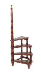 View 1: George III Style Mahogany Spiral Library Steps