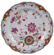 View 1: Chinese Export Pseudo Tobacco Leaf Plate, c. 1785