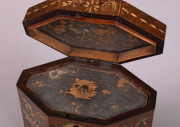 View 4: George III Octagonal Painted Tea Caddy, c. 1790