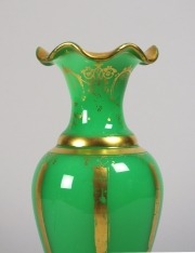 View 2: Green Opaline Vase