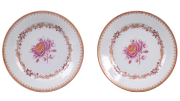 Pair of Chinese Export Plates from the John and Abigail Adams Service, c. 1780
