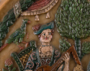 View 2: Large Wax Portrait Medallion, Dated 1758