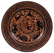 View 1: Naples (Del Vecchio) Greek Revival Black Figure Plate, c. 1800