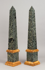 View 3: Pair of Grand Tour Marble Obelisks, Mid 19th c.