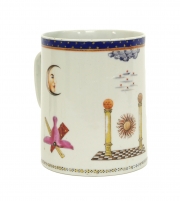 View 1: Chinese Export Porcelain Masonic Mug, c. 1795