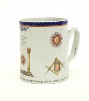 View 2: Chinese Export Porcelain Masonic Mug, c. 1795