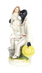 View 1: Staffordshire Figure, "Uncle Tom and Eva", c. 1852