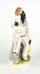 View 2: Staffordshire Figure, "Uncle Tom and Eva", c. 1852
