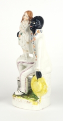 View 3: Staffordshire Figure, "Uncle Tom and Eva", c. 1852